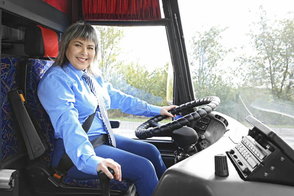 Woman Driver Driving the Truck