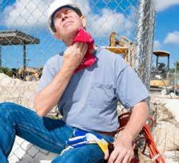 construction worker on break in the heat